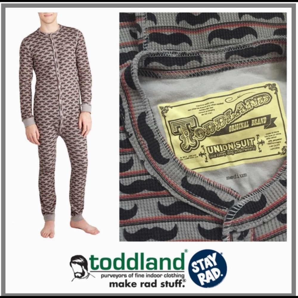 (S) Toddland Mustache Union Suit